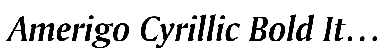 Amerigo Cyrillic Bold Italic